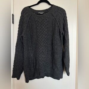 Vince Cozy Gray Cable-Knit Women's Sweater M